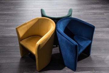 TM-1 Бархатное античное кресло Bluvel цвета розового венге 52