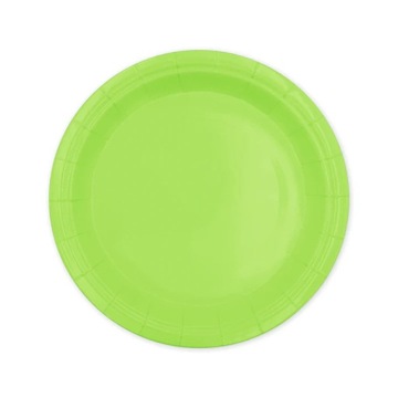 TALERZYKI jednorazowe ZIELONE papierowe 18 cm