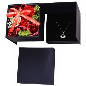 FLOWER BOX MYDLANE BUKIET ROZE PUDELKO NA PREZENT