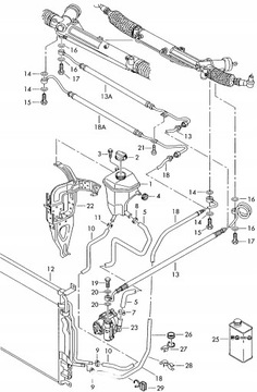 4E2422891M ВОЗВРАТНЫЙ ШЛАНГ ПРАВЫЙ Руль AUDI A8 D3 W12