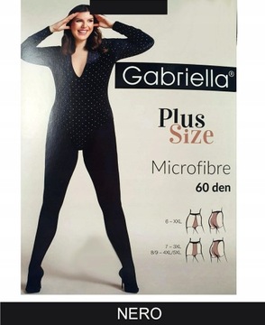 GABRIELLA MICRO 60 PLUS Колготки MF 6-XXL / Неро