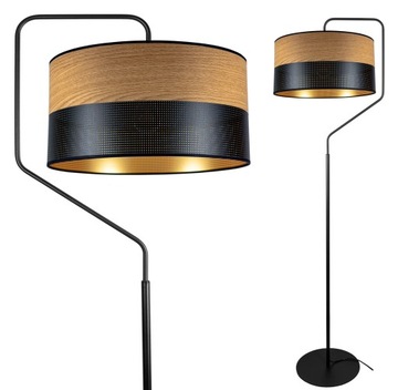 LAMPA STOJĄCA PODŁOGOWA NOWOCZESNA ABAŻUR LOFT LED