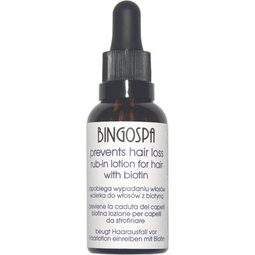 BINGOSPA wcierka do włosów z biotyną, zapobiega wypadaniu włosów, 30 ml