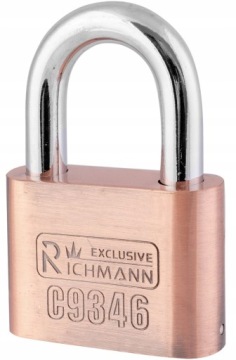 НИКЕЛИРОВАННЫЙ НАВЕСНОЙ ЗАМОК 60 ММ 4 КЛЮЧА RICHMANN C9346