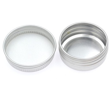 10 баночек, алюминиевые банки, мини-контейнер по 15 мл, 38х18 мм.