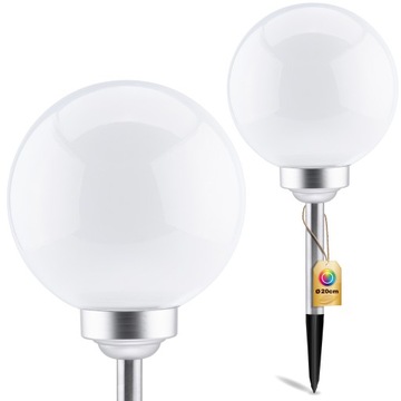 6x светодиодный садовый светильник SOLAR BALL 20 CM RGB+W