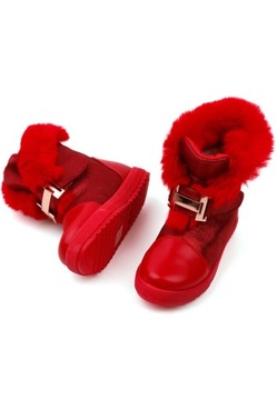 УТЕПЛЕННЫЕ СНЕЖНЫЕ БОТИНКИ ДЛЯ ДЕВОЧЕК НА ЛИПУЧКЕ ЗИМА