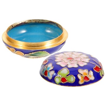 Characteristic Handicrafts Cloisonne Enamel Powder Box Gift Souvenir Jewe