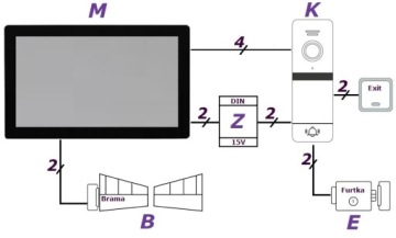 Система видеодомофона 5tech TUYA IP-приложение Verus One 84213 WiFi считыватель клавиатуры