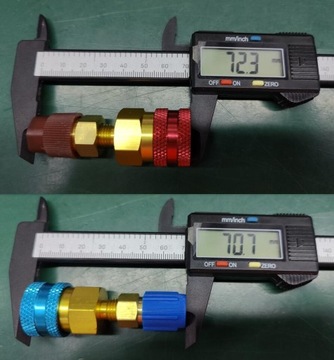 Разъемы для кондиционера Переходник R1234YF на R134A Быстрый разъем, высокий набор из 2 шт.