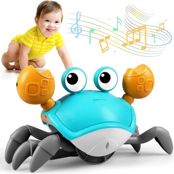 ПОЛЗЮЩИЙСЯ КРАБ БЕГАЮЩИЙ ИНТЕРАКТИВНАЯ ИГРУШКА ЗВУКИ ИГРЫ USB Перезаряжаемый