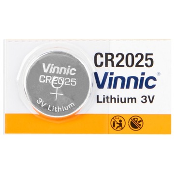 BATERIA LITOWA 3V CR2025 GUZIKOWA VINNIC 1SZT