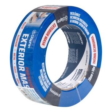 BLUE DOLPHIN TAŚMA OCHRONNA ZEWNĘTRZNA PCV NIEBIESKA 38MMx50M 1SZT