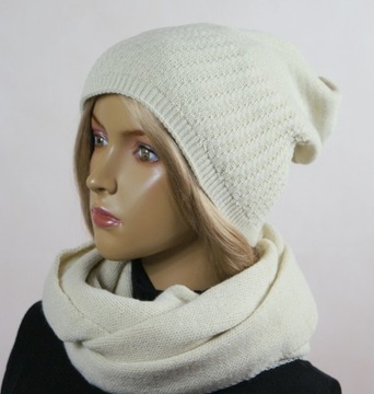 KOMPLET CZAPKA + KOMIN bez pompona # 41