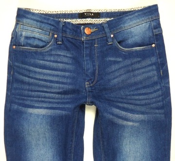 VILA spodnie damskie jeansy SLIM FLARE wysoki stan przetrcia 36