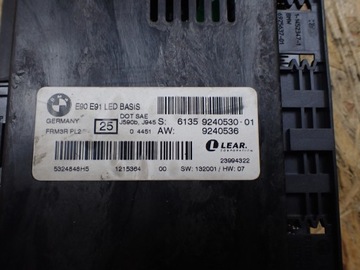 МОДУЛЬ КОНТРОЛЛЕРА СВЕТОВ BMW 316D E91 LIFT EUROPA 9240530