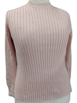 Sweter różowy marmurek Marks & Spencer roz. 40