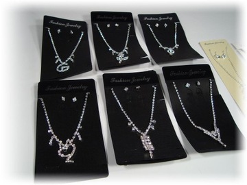 КОМПЛЕКТ ОЖЕРЕЛЬЕ С ЦИРКОНИЯМИ + СЕРЬГИ НА ШЕЕ