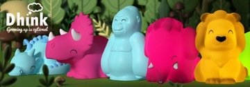 Детский ночник Динозавр 3D многоцветный LED USB Dhink