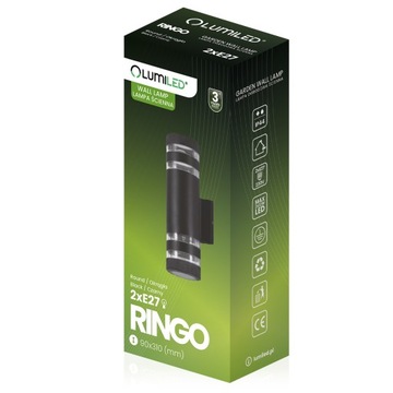 Настенный светильник для наружного освещения Светодиодный настенный светильник для сада 2x E27 IP44