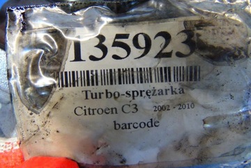 CITROEN C3 1.4HDI TURBÍNA 9646830980