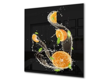 panel szklany dekor 60x60 J pomarańcza w wodzie