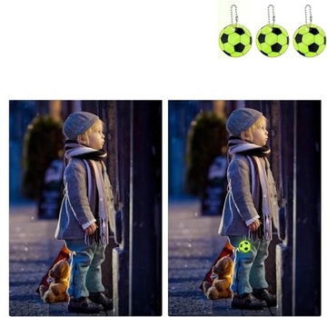 24X СВЕТООТРАЖАЮЩИЕ БРЕЛКИ СВЕТЯЩИЕСЯ В ТЕМНОТЕ ДЕТСКИЙ РЮКЗАК-ШАР