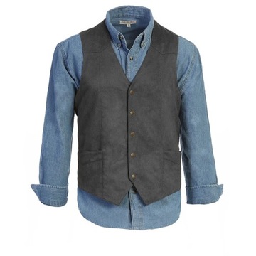 Men's Vest Suede Gentleman Retro Steampunk Casual