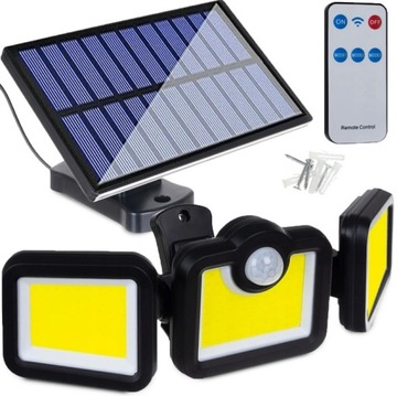 LAMPA SOLARNA CZUJNIK RUCHU ZMIERZCHU LED PILOT