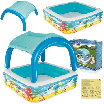 Надувной бассейн Детский бассейн Детский бассейн для террасы 140 x 140 Bestway 52192