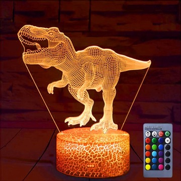 3D LED USB ночник в подарок Динозавр Ти-Рекс