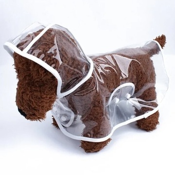 Прозрачная дождевик для домашних собак, щенков, дождевик, водонепроницаемая куртка с капюшоном для домашних животных