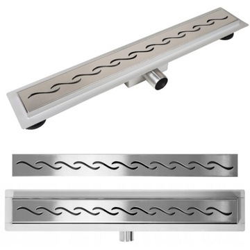 Слив Decor Next Wave Linear 60 см, декоративный хром