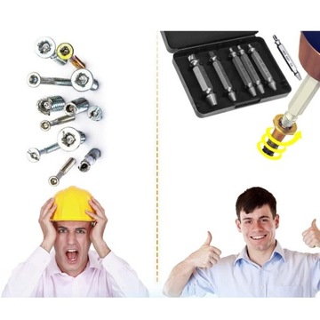 ЭКСТРАКТОРЫ ДЛЯ СЛОМАННЫХ ВИНТОВ НАБОР ИЗ 6 ШТ.