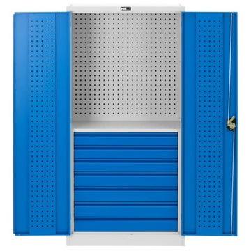 МЕТАЛЛИЧЕСКИЙ ШКАФ ДЛЯ ИНСТРУМЕНТОВ С ВЫДВИЖНЫМИ ЯЩИКАМИ ПРОЧНЫЙ ПЕРФОРИРОВАННЫЙ ЗАМОК НАЗАД