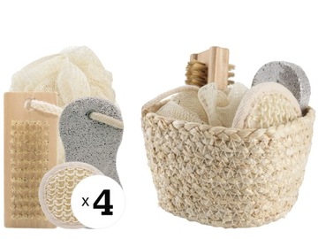 ZESTAW DO PIELĘGNACJI SPA PUMEKS SZCZOTKA GĄBKA x4