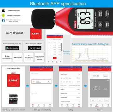 UNI-T UT353BT Мини-шумомер/Bluetooth