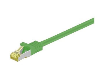 Kabel Patchcord CAT 7 S/FTP PIMF (z wtykami CAT 6a RJ45/RJ45) 25m zielony