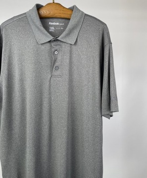 Koszulka sportowa polo szary melanż basic REEBOK GOLF r. XXL