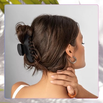 Набор из 5 штук: матовые черные заколки для волос, классические легкие базовые заколки.