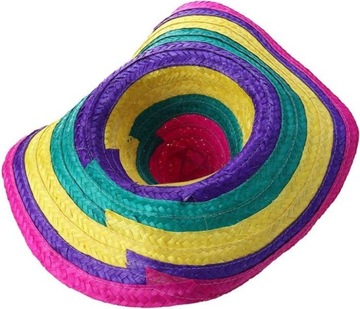 МЕКСИКАНСКОЕ СОМБРЕРО БОЛЬШОЕ РАЗНОЦВЕТНОЕ МЕКСИКА 52СМ