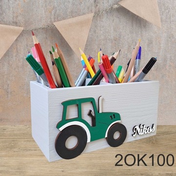 БОЛЬШАЯ подставка для мелков, 100% ДЕРЕВО, FREE NAME