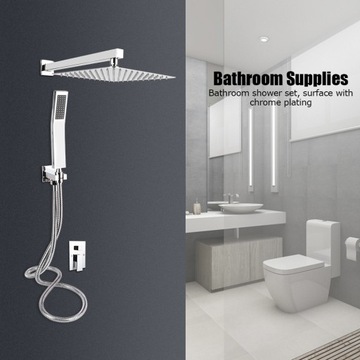 Zestaw akcesoriów do montażu naściennego, łazienkowej głowicy prysznicowej ze stali nierdzewnej 304