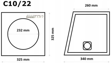 Закрытый корпус сабвуфера, коробка 25см 22л МДФ