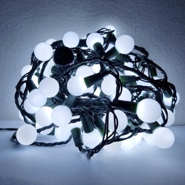 Рождественские гирлянды ШАРЫ 100 светодиодов ХОЛОДНЫЙ БЕЛЫЙ 8 ФУНКЦИЙ IP44 ДЛЯ РОЖДЕСТВЕНСКОЙ ЕЛКИ РОЖДЕСТВЕНСКАЯ ЕЛКА