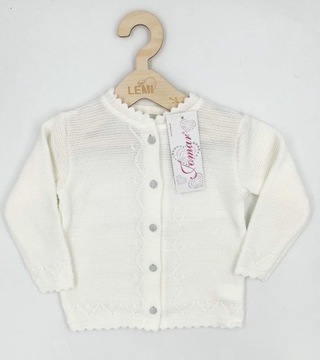 Sweter dziewczęcy Jomar ecru 110 ecru