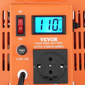 VEVOR Трансформатор переменного тока LCD 3000VA Розетка европейского стандарта