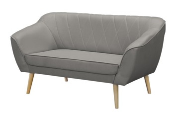Sofa skandynawska 2 osobowa kanapa drewniane nóżki