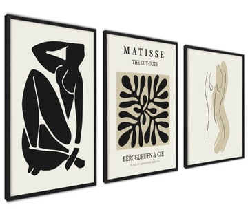 Zestaw 3 Plakaty 50x70 Sztuka Kobieta Boho Matisse