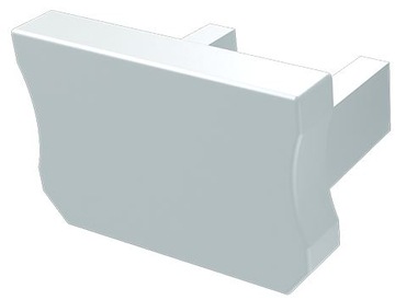 Белая боковая заглушка для алюминиевых профилей типа X LUMINES - без отверстия